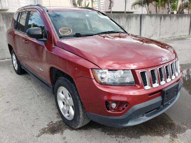 1C4NJCBA1FD235616 - 2015 JEEP COMPASS SP RED photo 1
