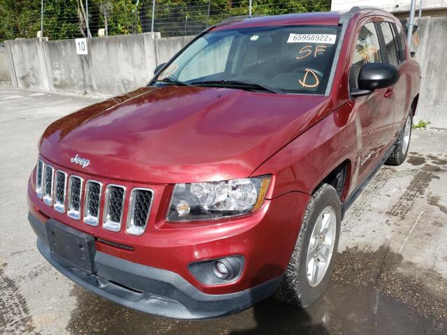 1C4NJCBA1FD235616 - 2015 JEEP COMPASS SP RED photo 2