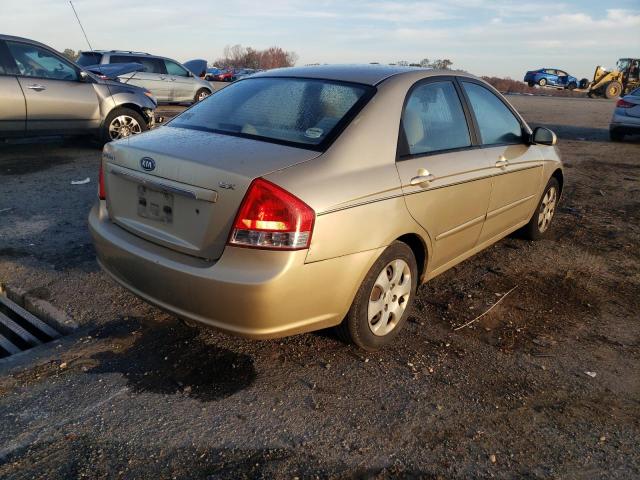 KNAFE221495651853 - 2009 KIA SPECTRA BEIGE photo 4