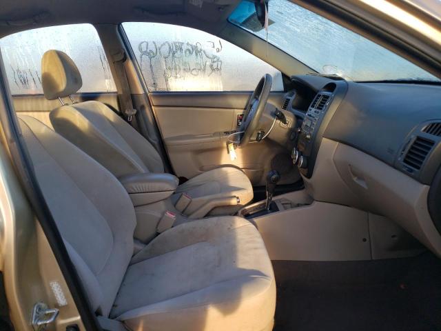 KNAFE221495651853 - 2009 KIA SPECTRA BEIGE photo 5