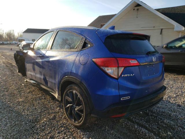 3CZRU6H1XNM774962 - 2022 HONDA HR-V SPORT BLUE photo 3