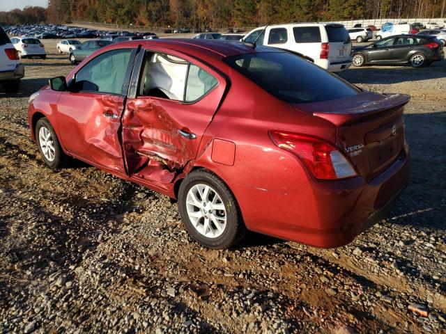 3N1CN7AP2KL861076 - 2019 NISSAN VERSA S RED photo 3