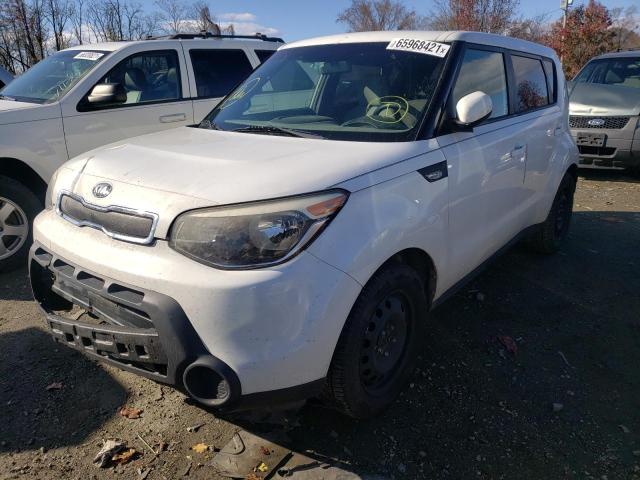 KNDJN2A21E7033198 - 2014 KIA SOUL WHITE photo 2