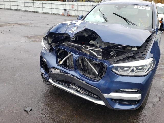 5UXTR9C58JLD61332 - 2018 BMW X3 XDRIVE3 BLUE photo 9