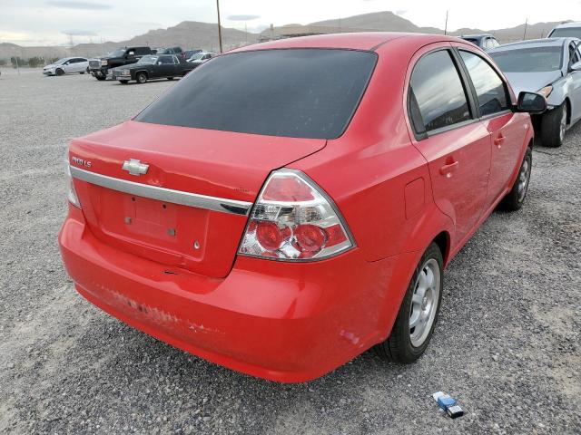 KL1TD566X8B153955 - 2008 CHEVROLET AVEO BASE RED photo 4