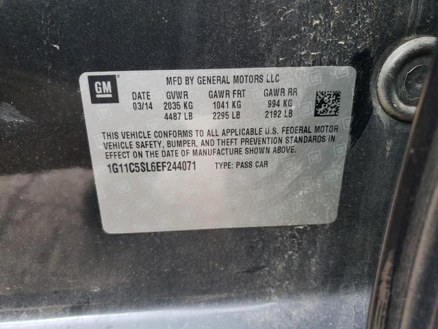 1G11C5SL6EF244071 - 2014 CHEVROLET MALIBU 1LT 黑色 照片 10