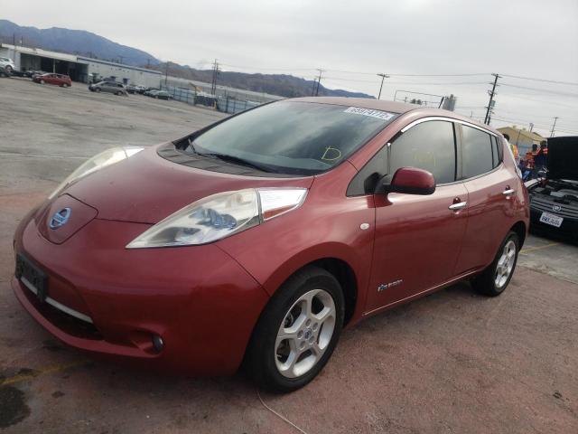 JN1AZ0CP7CT020822 - 2012 NISSAN LEAF SV RED photo 2