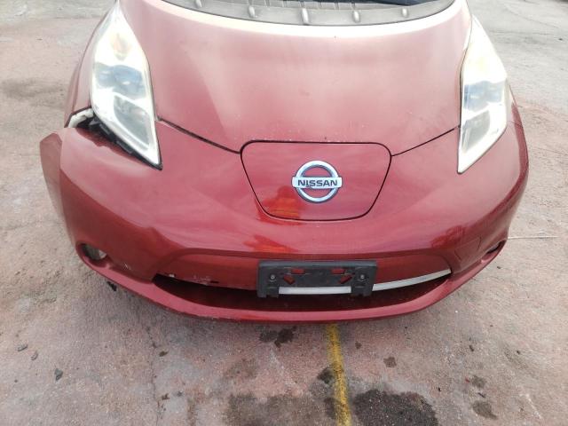 JN1AZ0CP7CT020822 - 2012 NISSAN LEAF SV RED photo 9