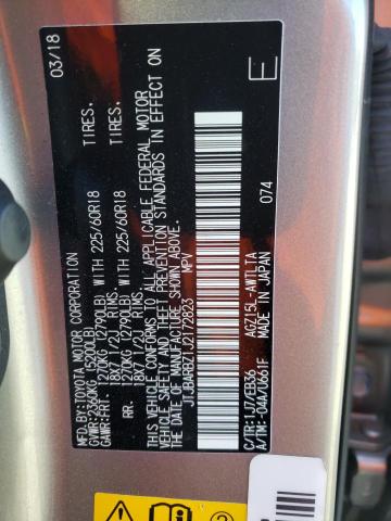 JTJBARBZ1J2172823 - 2018 LEXUS NX 300 BAS SILVER photo 10