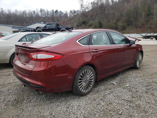 3FA6P0RU5ER229606 - 2014 FORD FUSION TIT RED photo 3