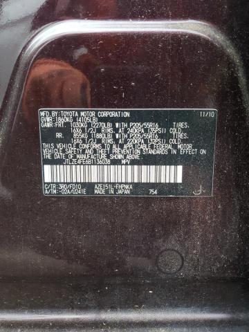 JTLZE4FE6B1136038 - 2011 TOYOTA SCION XB 紫色 照片 10