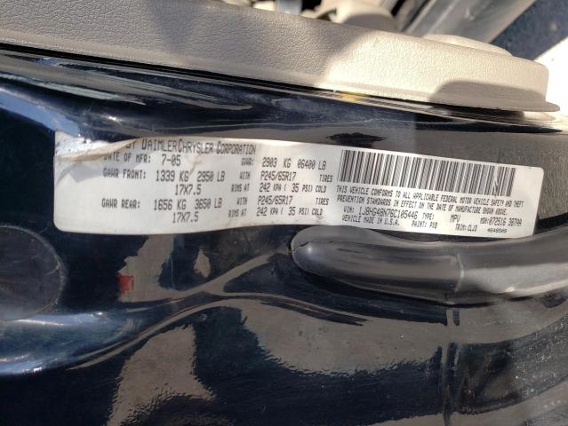 1J8HG48N76C105446 - 2006 JEEP COMMANDER 黑色 照片 10