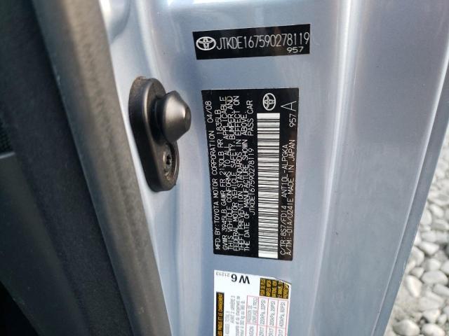 JTKDE167590278119 - 2009 TOYOTA SCION TC BLUE photo 10