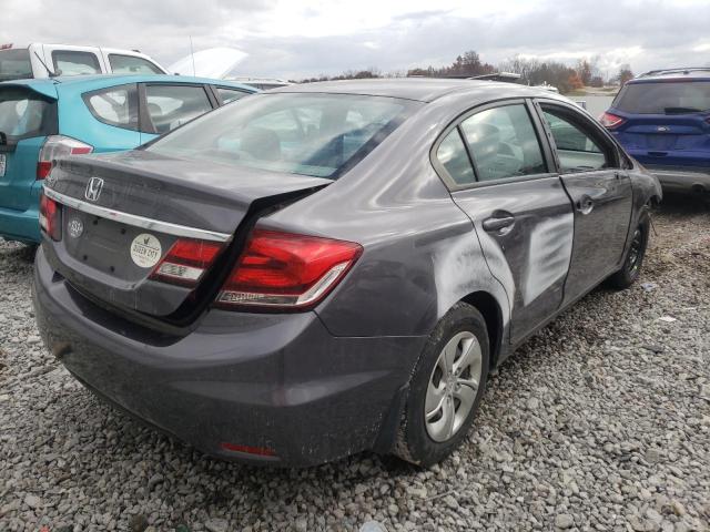 19XFB2F55FE112344 - 2015 HONDA CIVIC LX GRAY photo 4