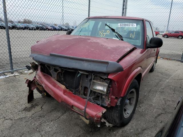 1GCCS19X8T8214995 - 1996 CHEVROLET S TRUCK S1 RED photo 2