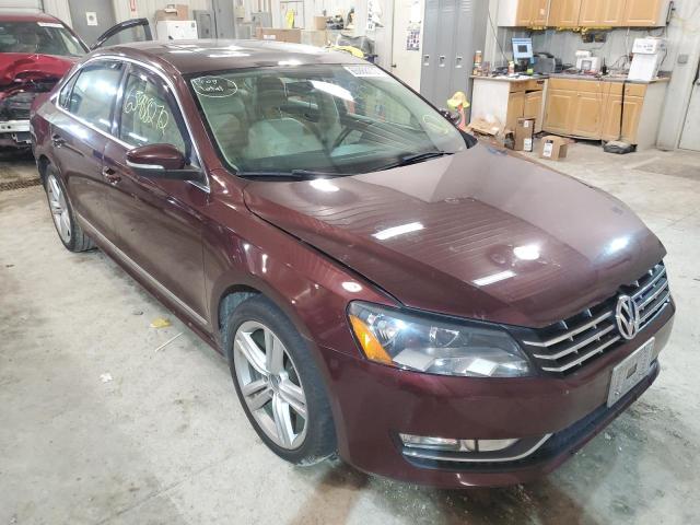 1VWCN7A32DC016234 - 2013 VOLKSWAGEN PASSAT SEL MAROON photo 1