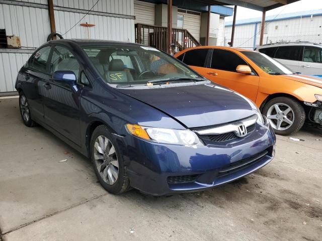 19XFA16909E007943 - 2009 HONDA CIVIC EXL Niebieski zdjęcie 1