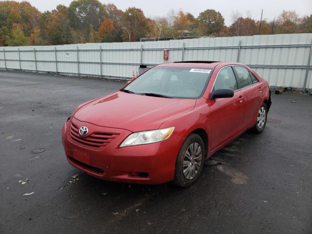 4T1BE46K87U009456 - 2007 TOYOTA CAMRY CE RED photo 2