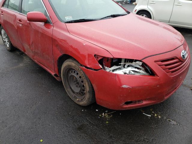 4T1BE46K87U009456 - 2007 TOYOTA CAMRY CE RED photo 9