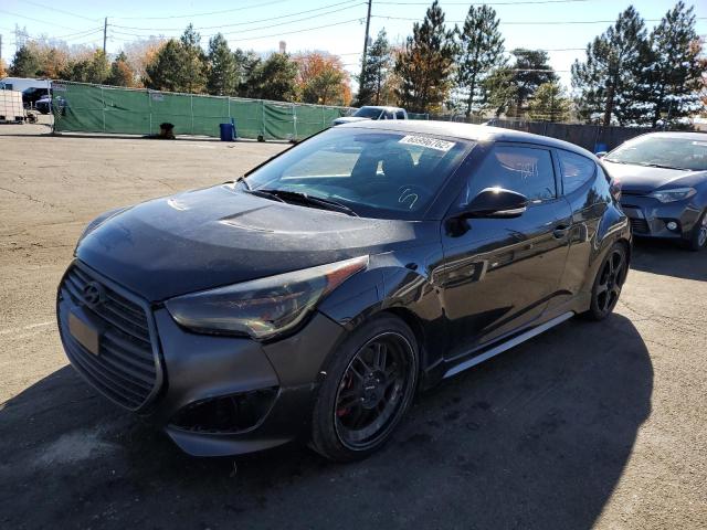 KMHTC6AE2FU235496 - 2015 HYUNDAI VELOSTER T BLACK photo 2