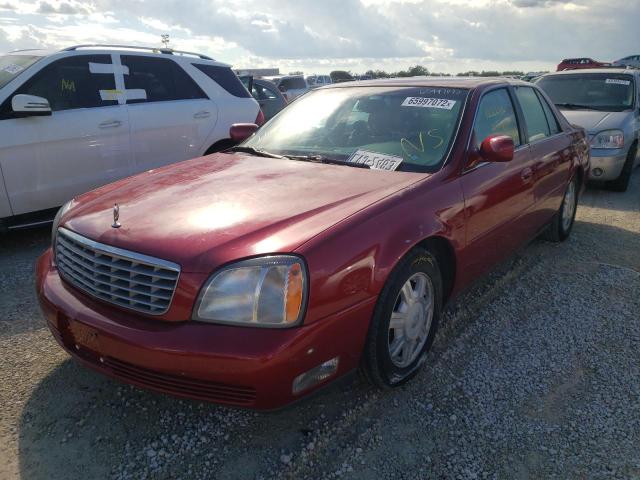 1G6KD54Y35U225350 - 2005 CADILLAC DEVILLE RED photo 2