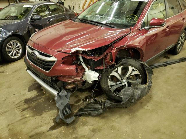 4S4BTANC8L3185017 - 2020 SUBARU OUTBACK LI RED photo 9