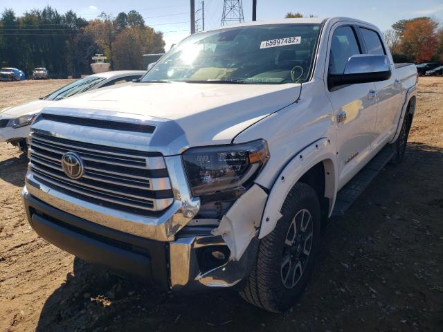 5TFHY5F16LX904858 - 2020 TOYOTA TUNDRA CRE WHITE photo 2