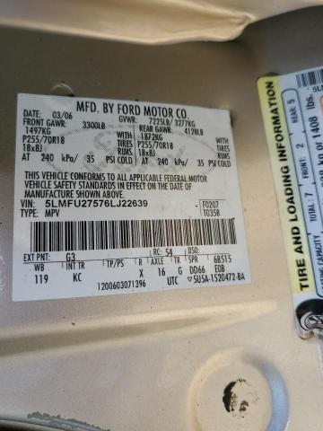 5LMFU27576LJ22639 - 2006 LINCOLN NAVIGATOR 棕色 照片 10