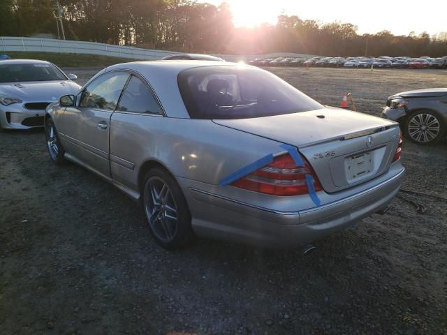 WDBPJ73J72A030049 - 2002 MERCEDES-BENZ CL 55 AMG SILVER photo 3