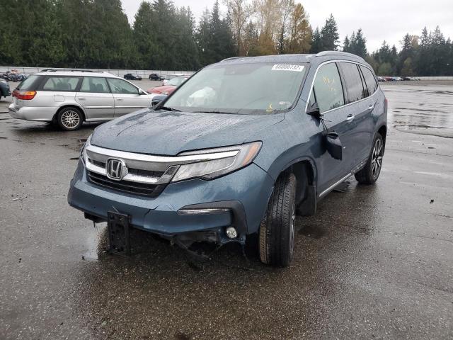 5FNYF6H06NB008802 - 2022 HONDA PILOT ELIT BLUE photo 2