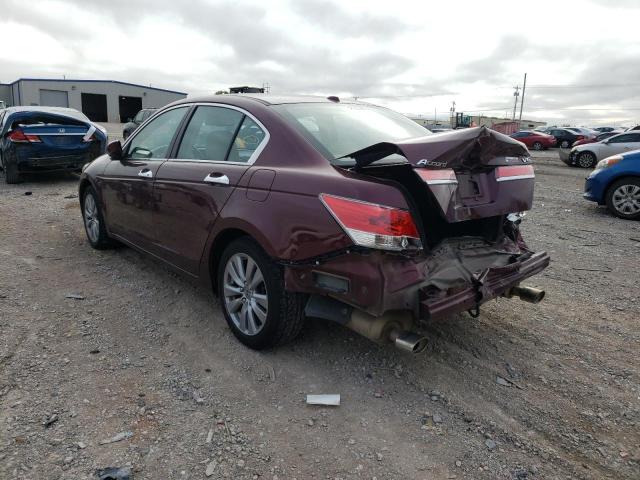 1HGCP3F85CA037813 - 2012 HONDA ACCORD EXL MAROON photo 3