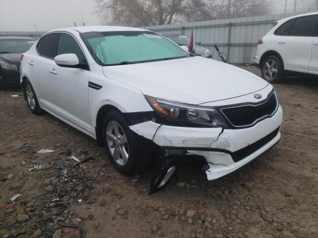 KNAGM4A73F5558813 - 2015 KIA OPTIMA LX WHITE photo 1