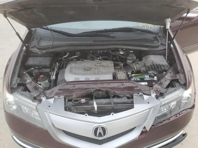 2HNYD2H53AH506593 - 2010 ACURA MDX ADVANC MAROON photo 12