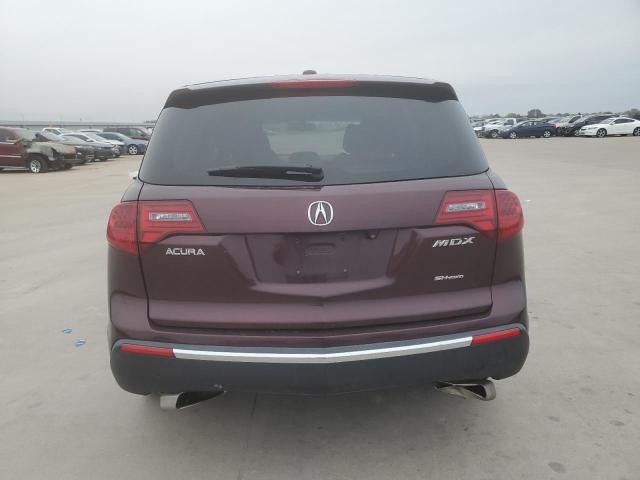 2HNYD2H53AH506593 - 2010 ACURA MDX ADVANC MAROON photo 6