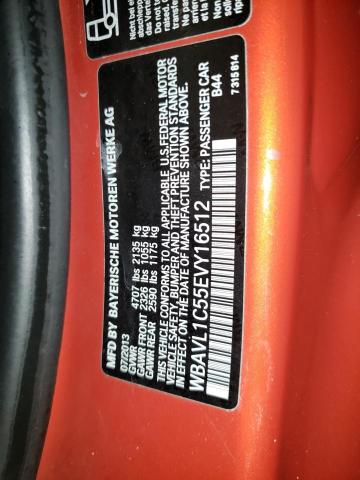 WBAVL1C55EVY16512 - 2014 BMW X1 XDRIVE2 ORANGE photo 10