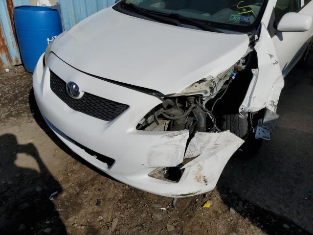 1NXBU4EE9AZ349933 - 2010 TOYOTA CORROLLA WHITE photo 9