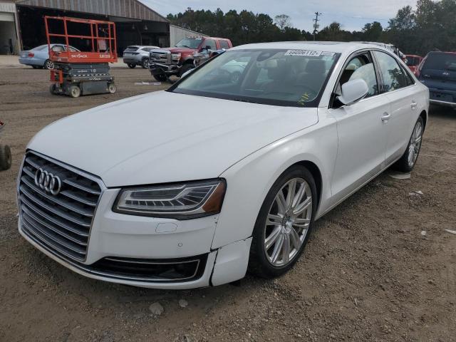 WAUJGAFD2FN008433 - 2015 AUDI A8 QUATTRO WHITE photo 2