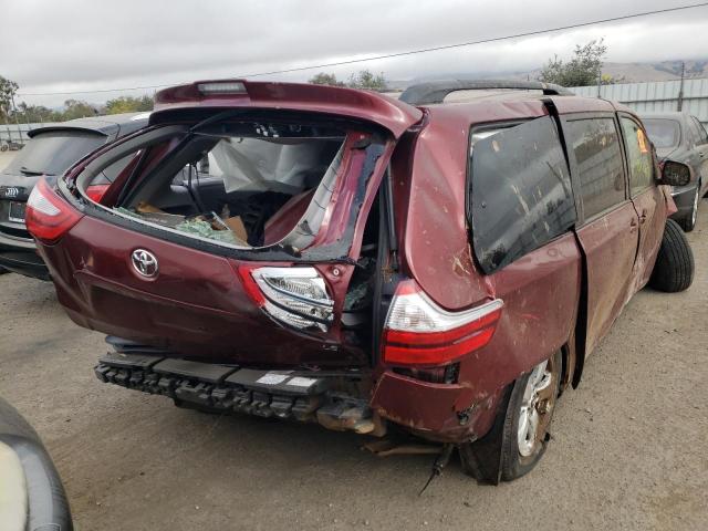 5TDKZ3DC9JS927260 - 2018 TOYOTA SIENNA LE RED photo 4