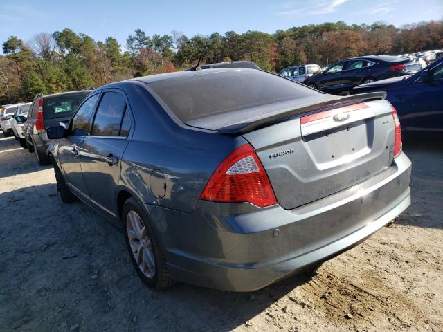 3FAHP0JA9CR373117 - 2012 FORD FUSION SEL TEAL photo 3