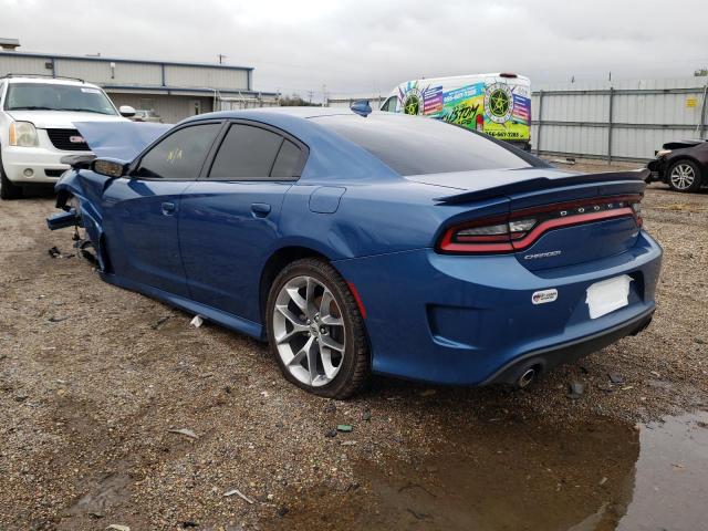 2C3CDXHG3NH130373 - 2022 DODGE CHARGER GT BLUE photo 3