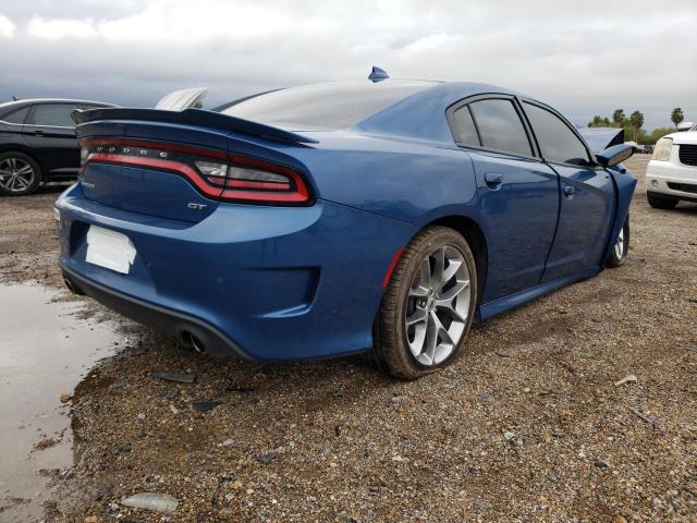 2C3CDXHG3NH130373 - 2022 DODGE CHARGER GT BLUE photo 4