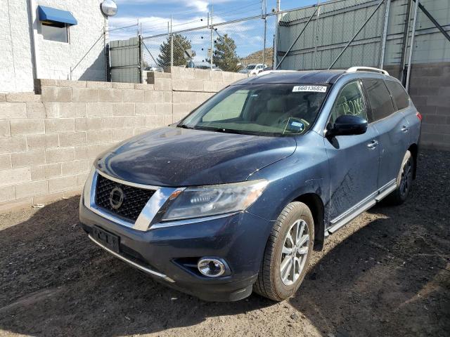 5N1AR2MM0EC701108 - 2014 NISSAN PATHFINDER BLUE photo 2