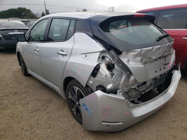 1N4AZ1CV1MC551460 - 2021 NISSAN LEAF SV SILVER photo 3