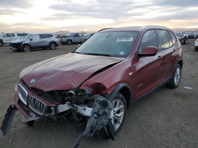 5UXWX7C56CL736092 - 2012 BMW X3 XDRIVE3 RED photo 2