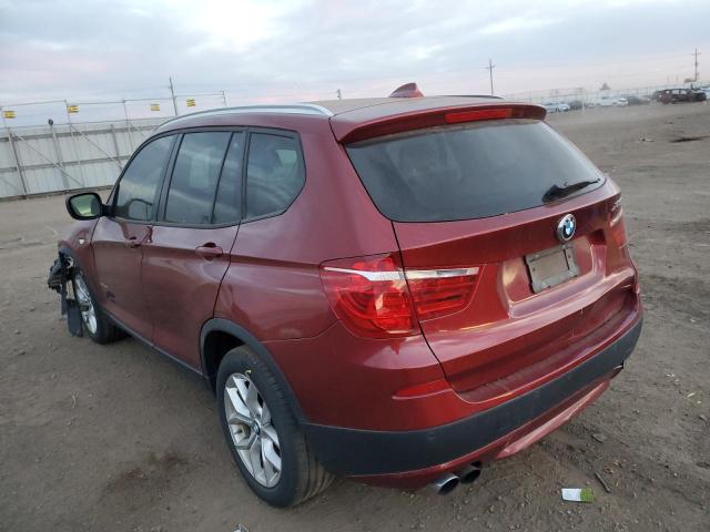 5UXWX7C56CL736092 - 2012 BMW X3 XDRIVE3 RED photo 3