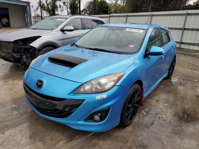 JM1BL1H34A1296205 - 2010 MAZDA SPEED 3 BLUE photo 2