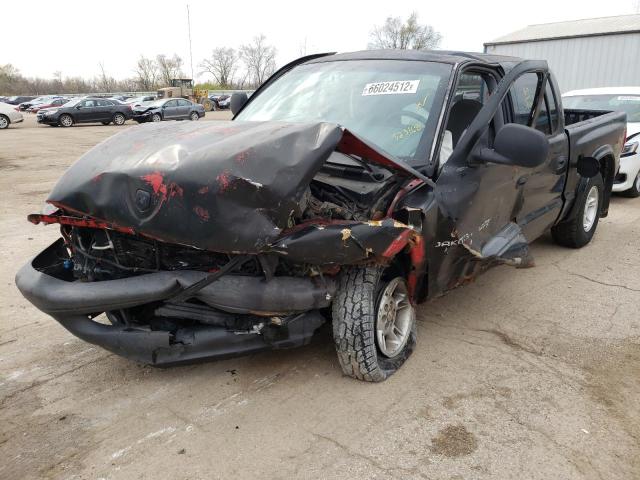 1B7GL2AN5YS523168 - 2000 DODGE DAKOTA QUA BLACK photo 2