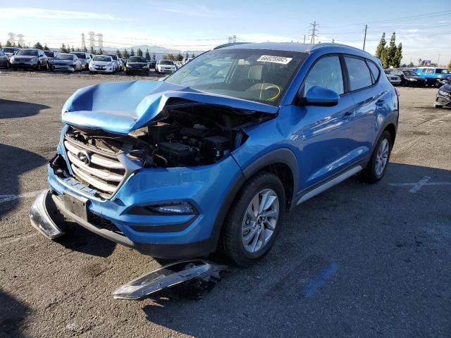 KM8J33A49JU600620 - 2018 HYUNDAI TUCSON SEL BLUE photo 2