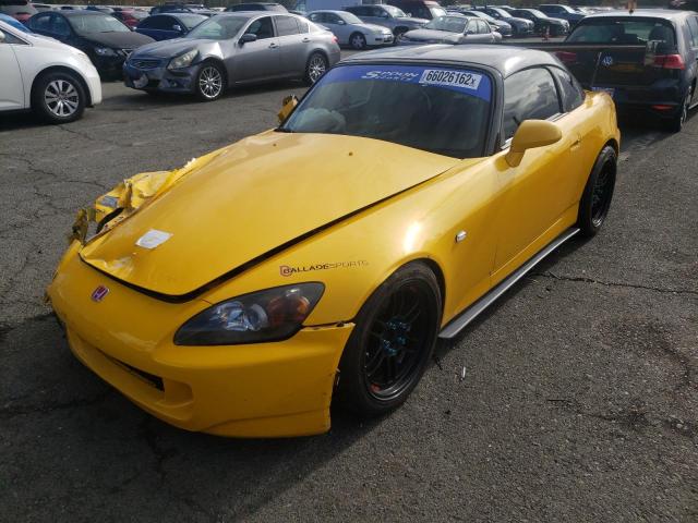 JHMAP21497S003327 - 2007 HONDA S2000 YELLOW photo 2