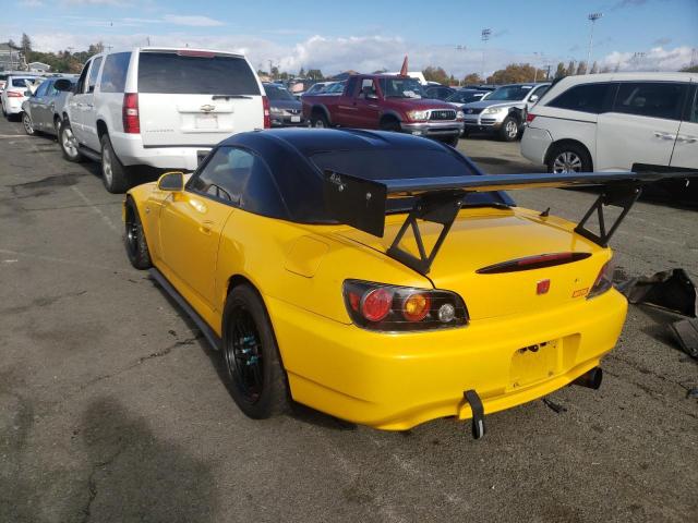 JHMAP21497S003327 - 2007 HONDA S2000 YELLOW photo 3